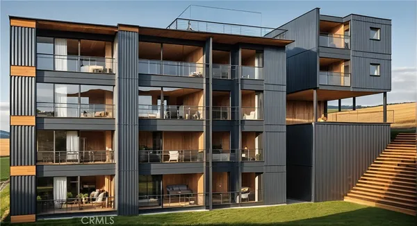 a view of a building with a window