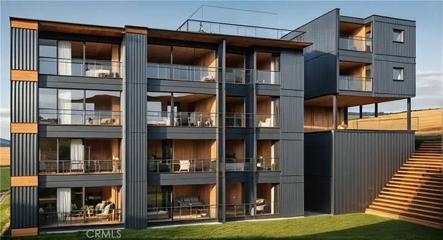 a view of a building with a window