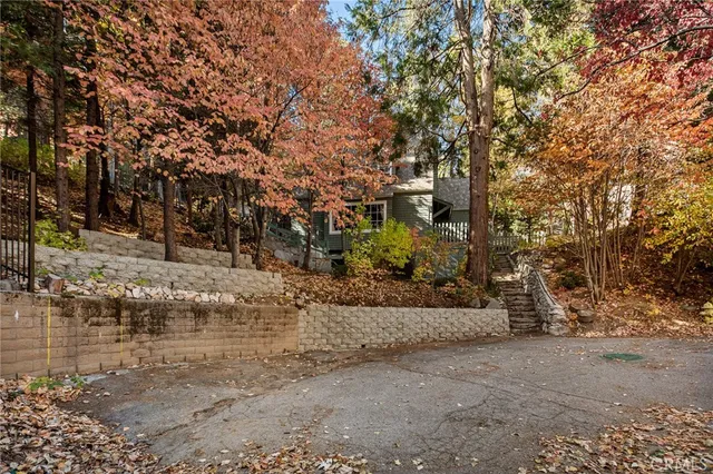 a backyard of a house with seating space