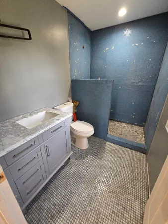 a view of a chair in wooden deck