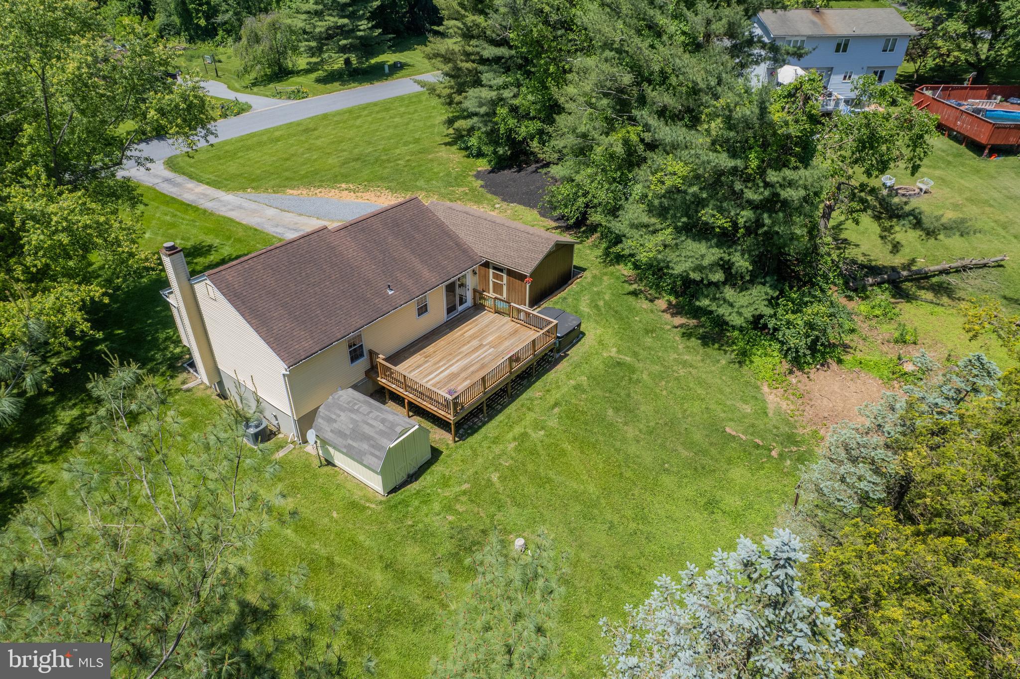 4285 Wolf Hill Drive Hampstead, MD 21074 - Photo 33 of 49 an aerial view of a house with pool yard and outdoor seating