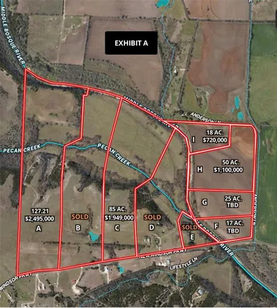 $1,100,000 | 50-ac Tbd Anderson Lane, McGregor, TX 76657