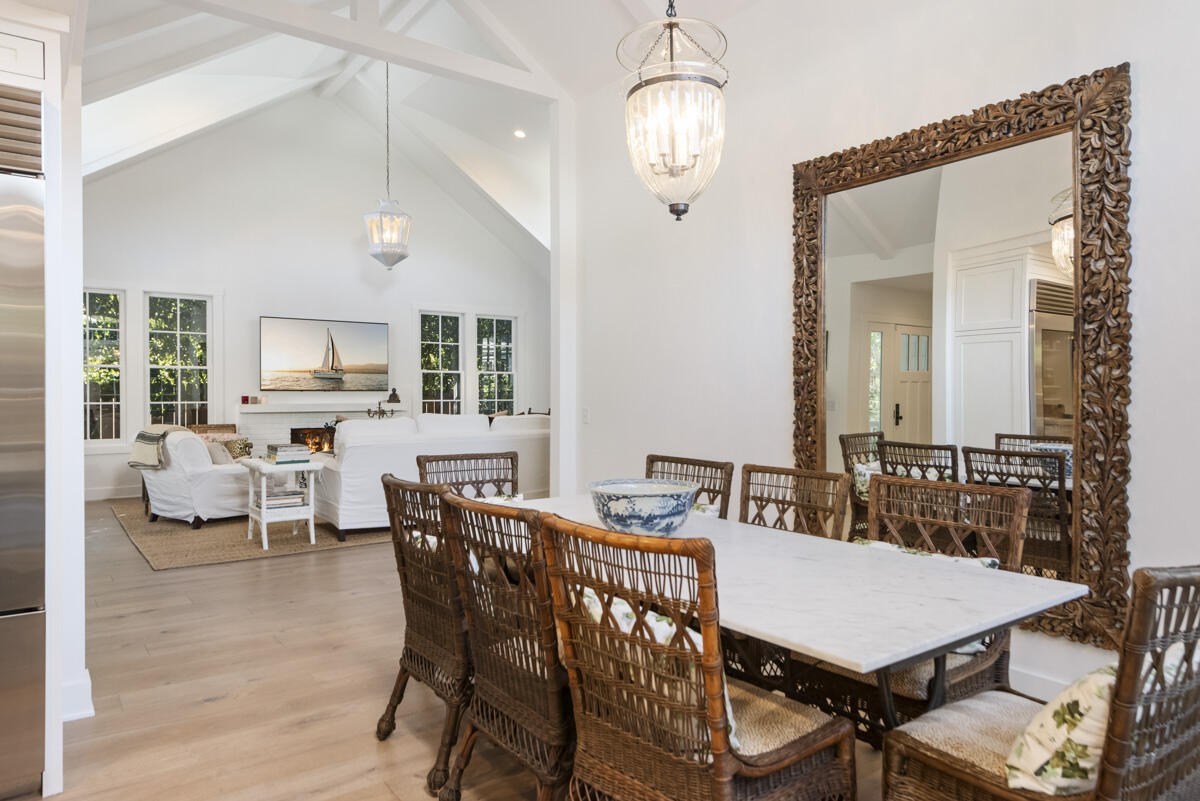 655 Romero Canyon Road Montecito, CA 93108 - Photo 12 of 23 a view of a dining room with furniture window and wooden floor
