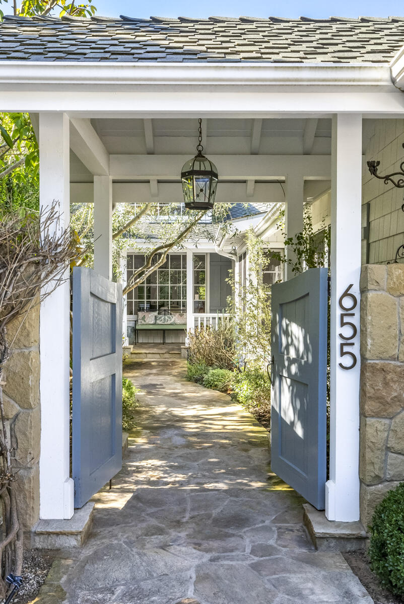 655 Romero Canyon Road Montecito, CA 93108 - Photo 2 of 23 a front view of a house with a porch