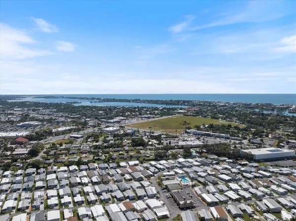 an aerial view of a city