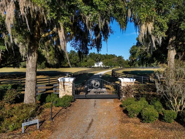 an outdoor view with patio