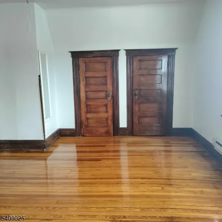 a view of wooden door