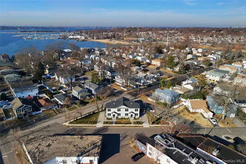 an aerial view of a city
