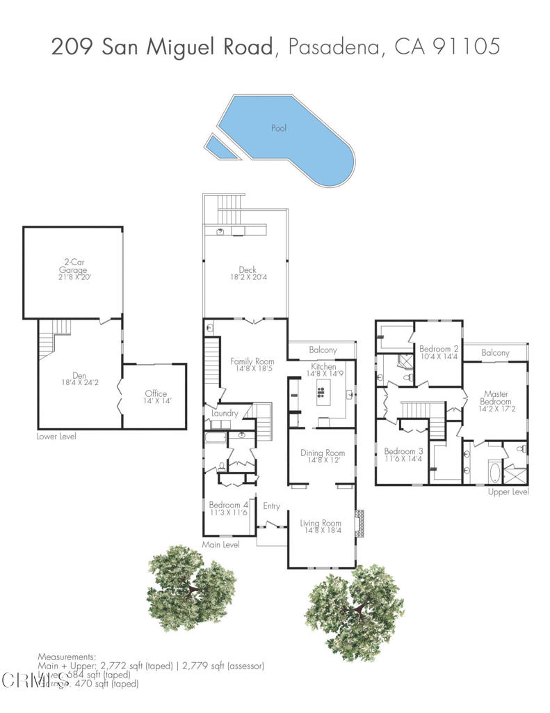 209 San Miguel Road Pasadena, CA 91105 - Photo 37 of 37 Floorplan