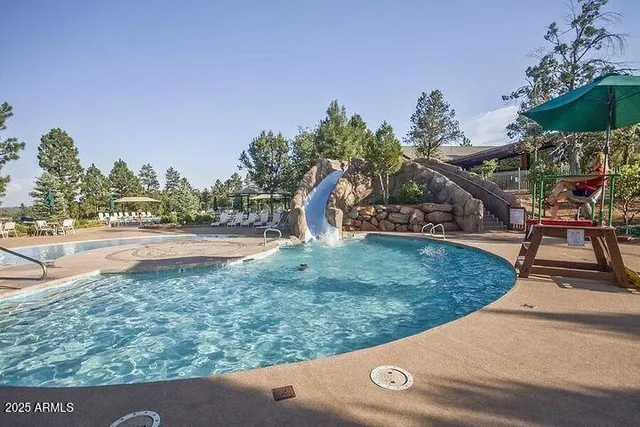 a view of a big yard with large trees