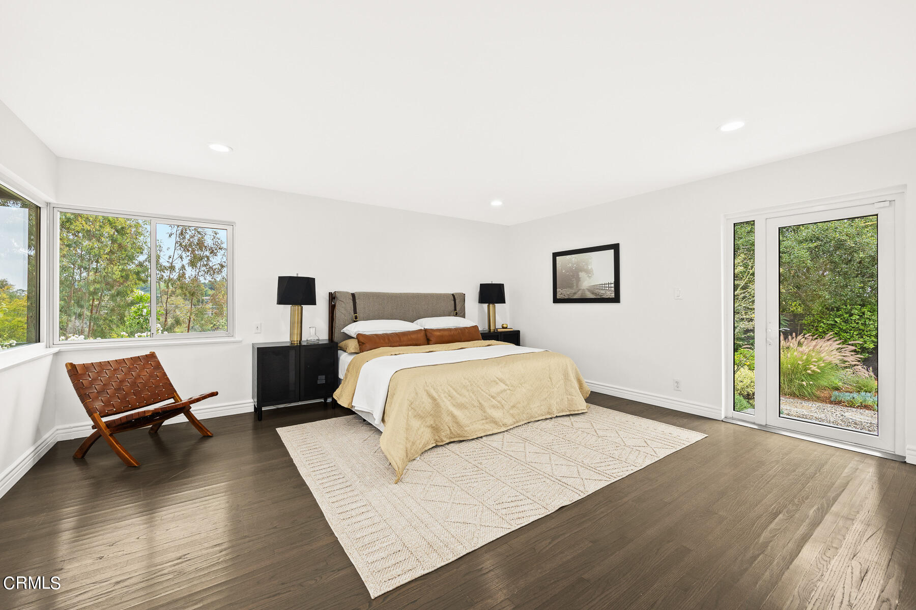 1770 Kaweah Drive Pasadena, CA 91105 - Photo 22 of 42 a bedroom with a bed and wooden floor