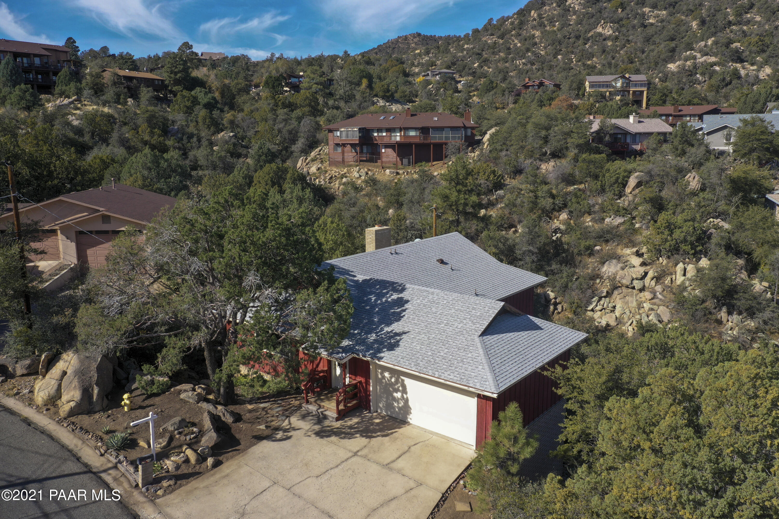 2016 Forest Hills Road Prescott, AZ 86303 - Photo 3 of 30 Aerial View - Front