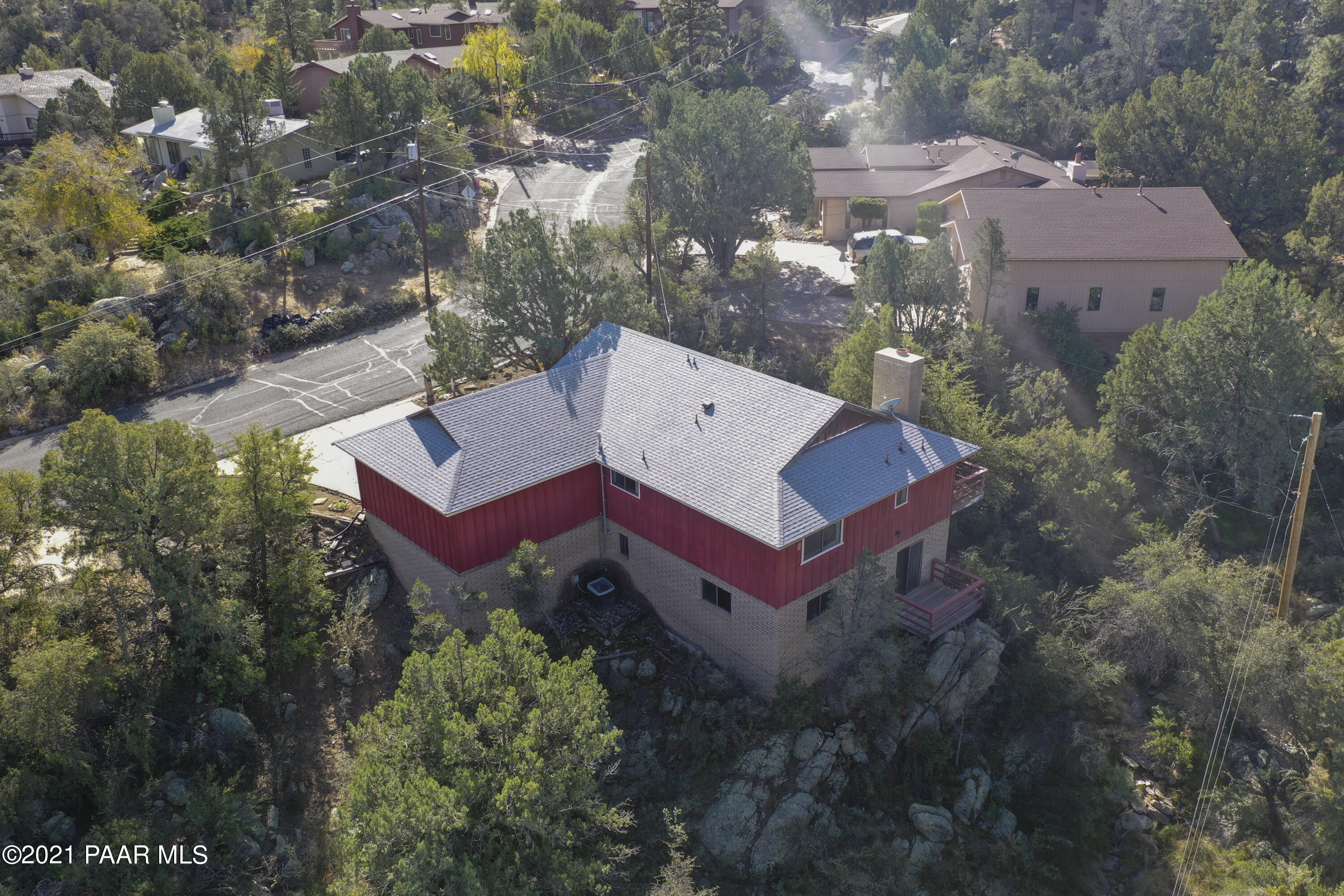 2016 Forest Hills Road Prescott, AZ 86303 - Photo 4 of 30 Aerial View - Rear