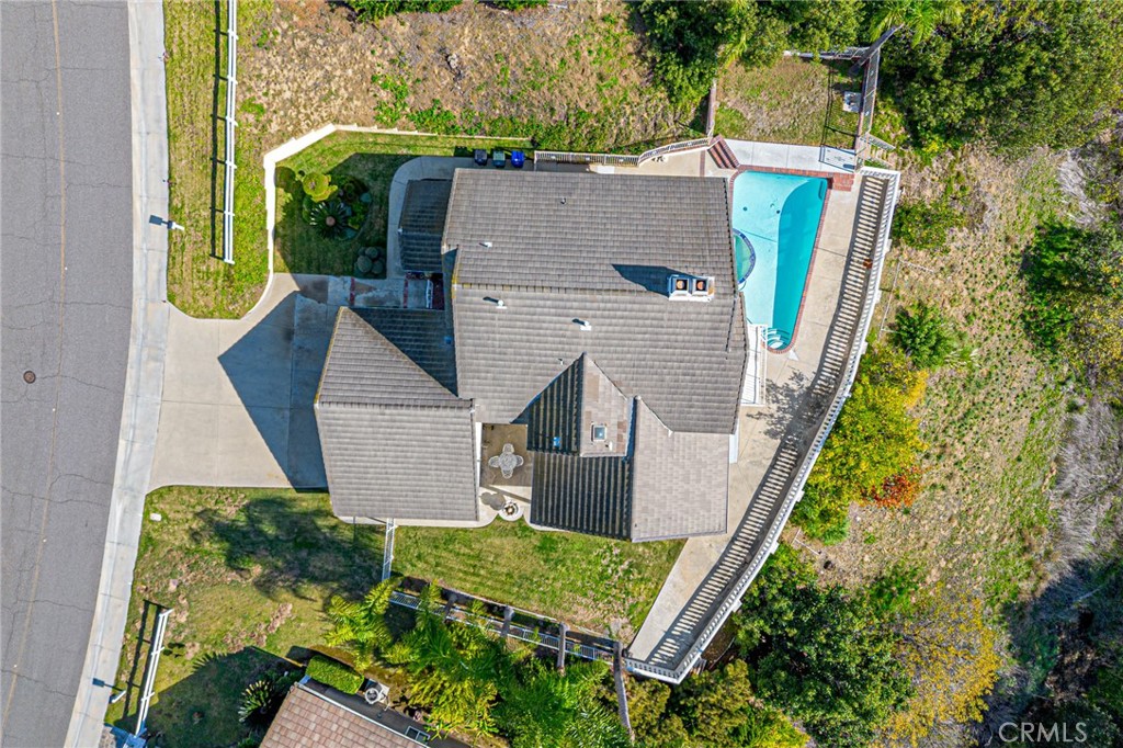 22138 Rim Fire Lane Diamond Bar, CA 91765 - Photo 57 of 61 an aerial view of a house with a yard