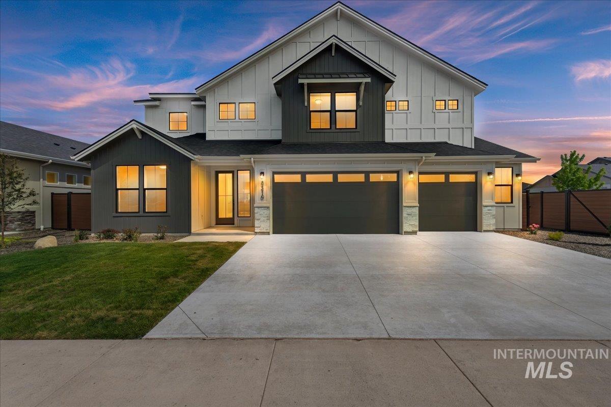 8410 West Graye Street, Unit ALPINE Meridian, ID 83646 - Photo 44 of 45 Bedroom featuring a low-profile headboard, dual windows, wall-to-wall carpeting, and a built-in shelving unit