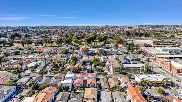 an aerial view of a city