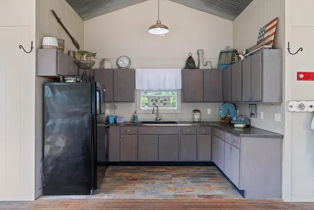 a view of a city with mountains in the background