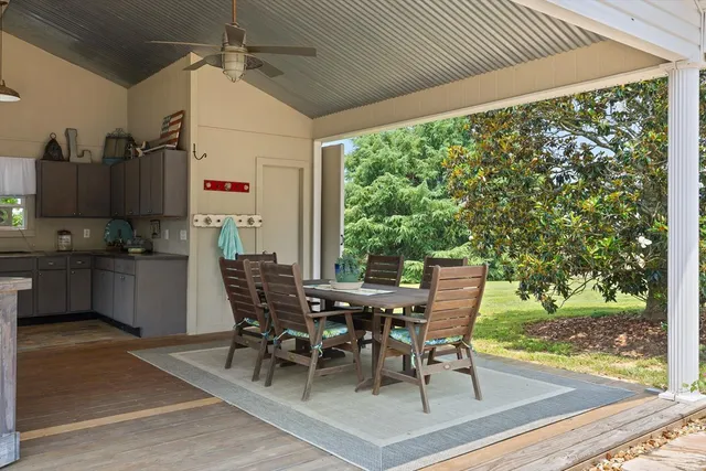 a view of a city with mountains in the background