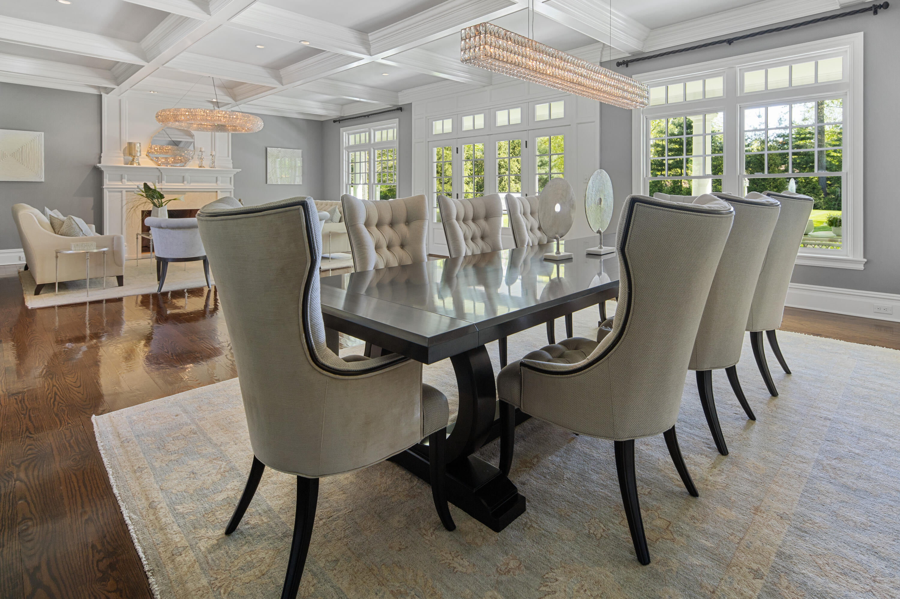 12 Shady Acres Road Darien, CT 06820 - Photo 12 of 47 a view of a dining room with furniture window and wooden floor