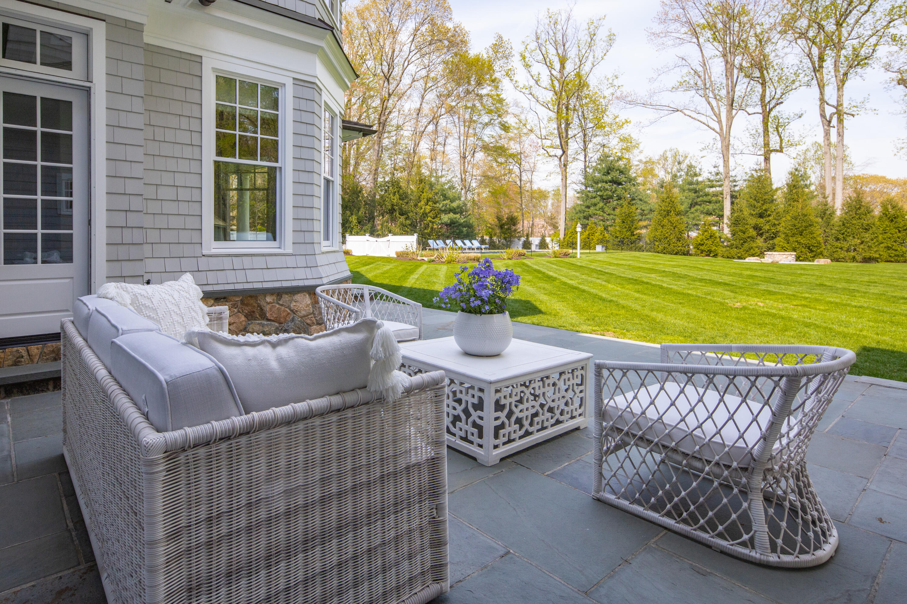 12 Shady Acres Road Darien, CT 06820 - Photo 40 of 47 a view of an outdoor sitting area with furniture and garden