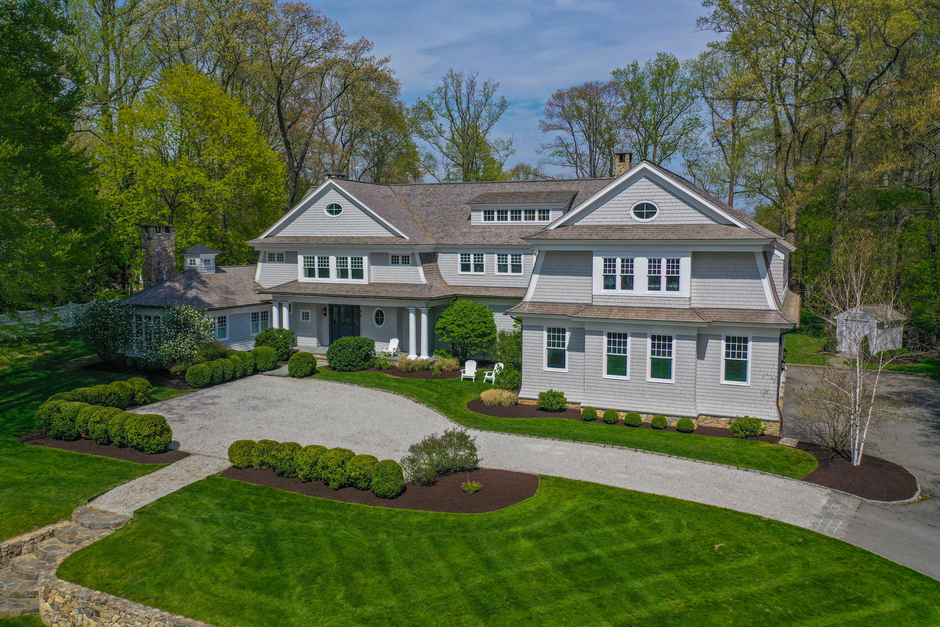 12 Shady Acres Road Darien, CT 06820 - Photo 47 of 47 a front view of a house with a yard