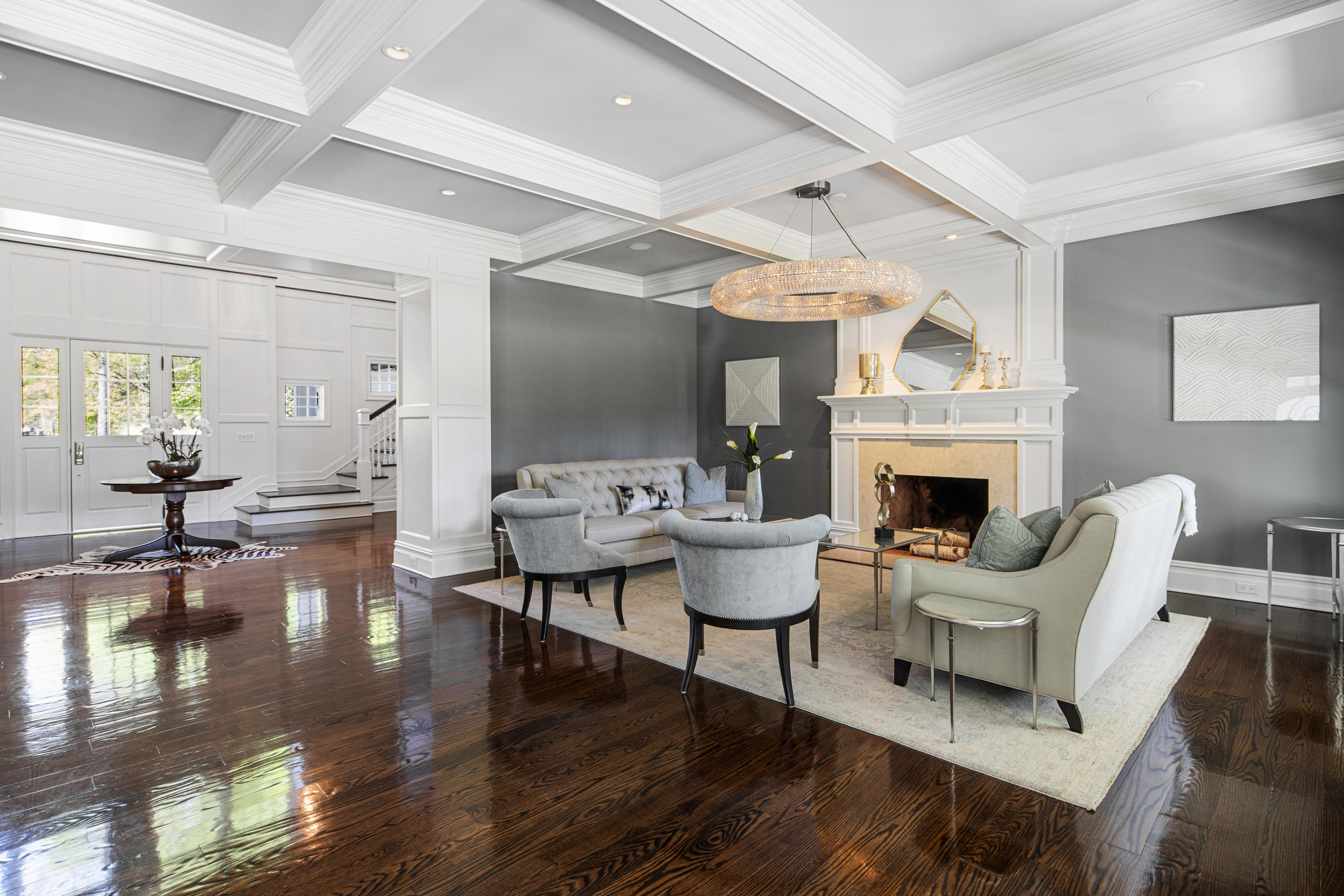 12 Shady Acres Road Darien, CT 06820 - Photo 10 of 47 a living room with fireplace furniture and a fireplace