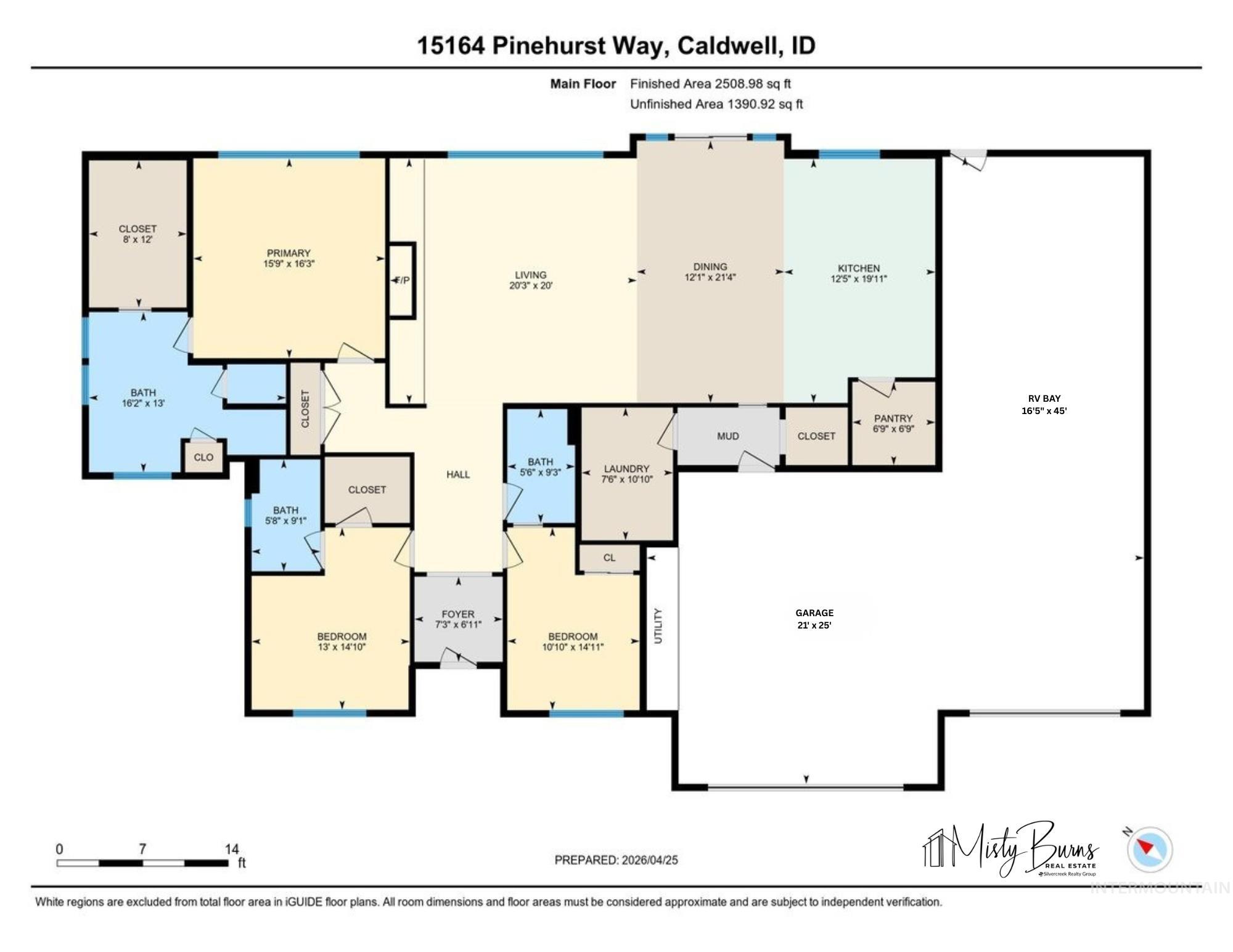 15164 Pinehurst Way Caldwell, ID 83607 - Photo 50 of 50 Floor plan