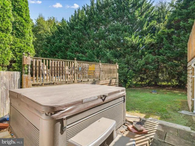 an outdoor space with seating