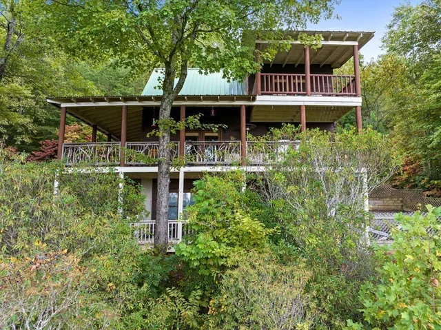 a view of an lake and a mountain