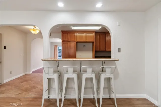 a view of two chairs in a room