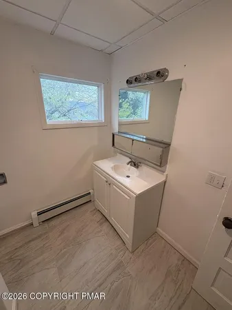 a utility room with a window