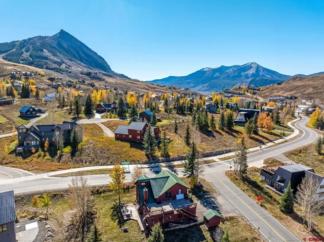 an outdoor space with seating area