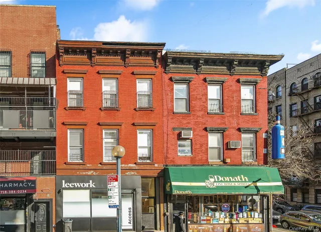 a front view of a building