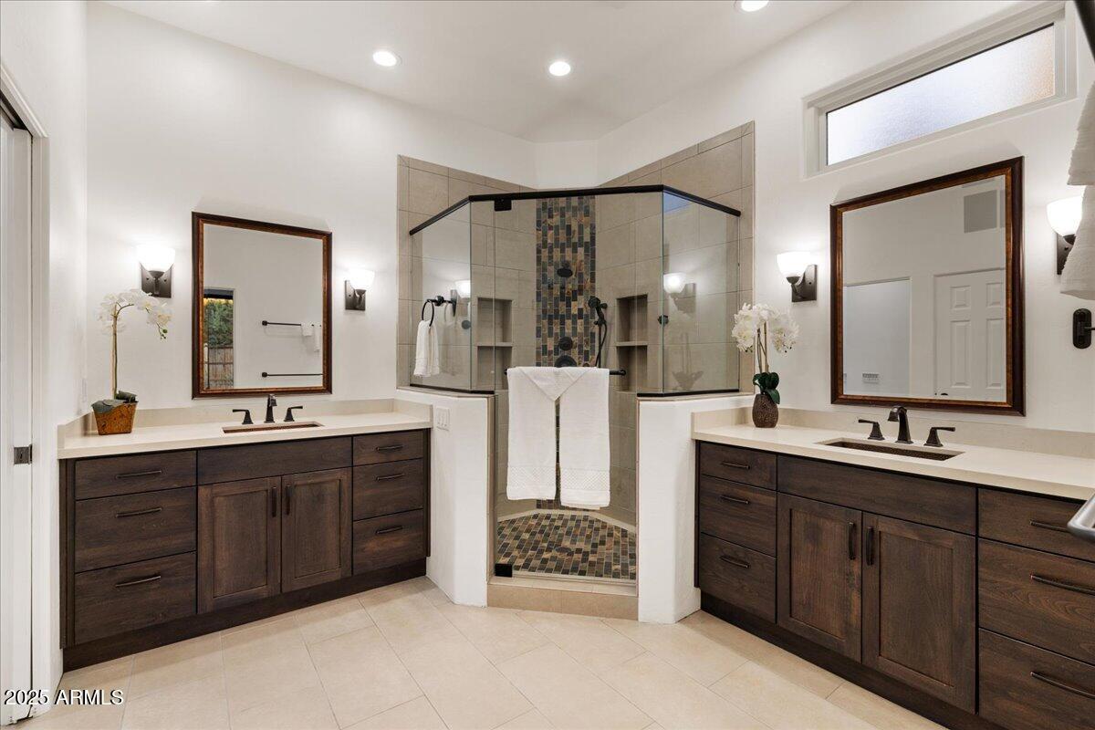 50 Ranch Road Sedona, AZ 86336 - Photo 31 of 51 a spacious bathroom with a double vanity sink mirror and double
