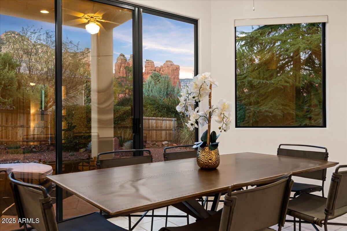 50 Ranch Road Sedona, AZ 86336 - Photo 35 of 51 a view of a dining room with furniture and window