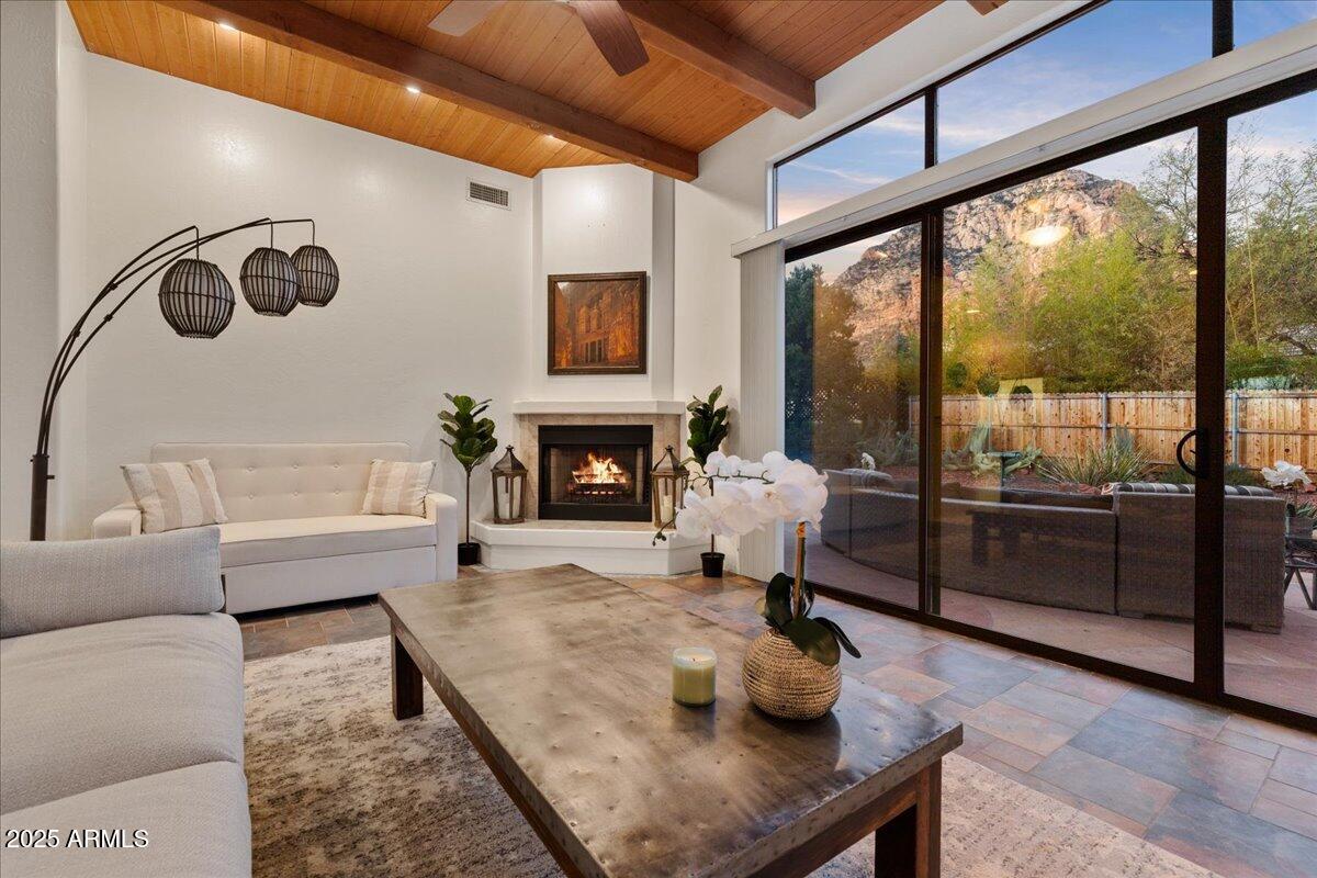 50 Ranch Road Sedona, AZ 86336 - Photo 44 of 51 a living room with furniture fireplace and flat screen tv