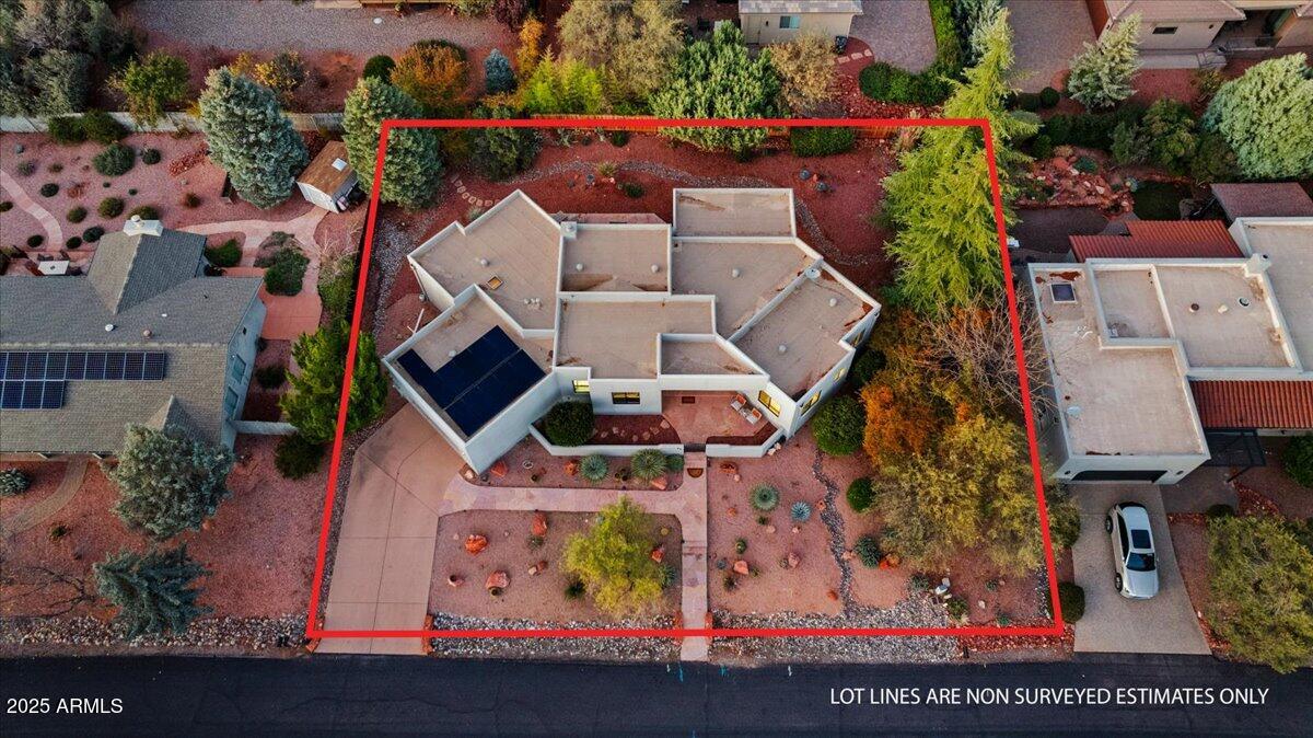 50 Ranch Road Sedona, AZ 86336 - Photo 5 of 51 an aerial view of residential houses with outdoor space