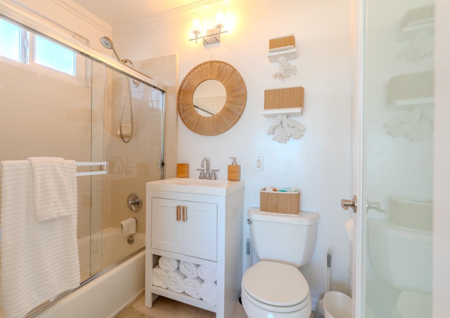236 Shoreview Avenue Pacifica, CA 94044 - Photo 37 of 61 a bathroom with a toilet sink vanity tub and shower