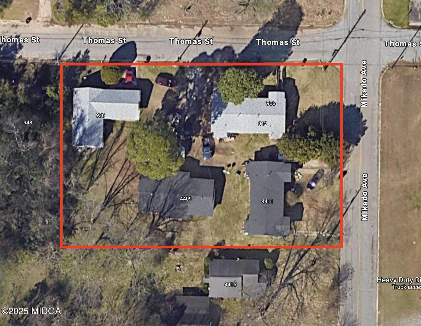 912 Thomas Street Macon, GA 31206 - Photo 1 of 25 Birdseye view of all properties