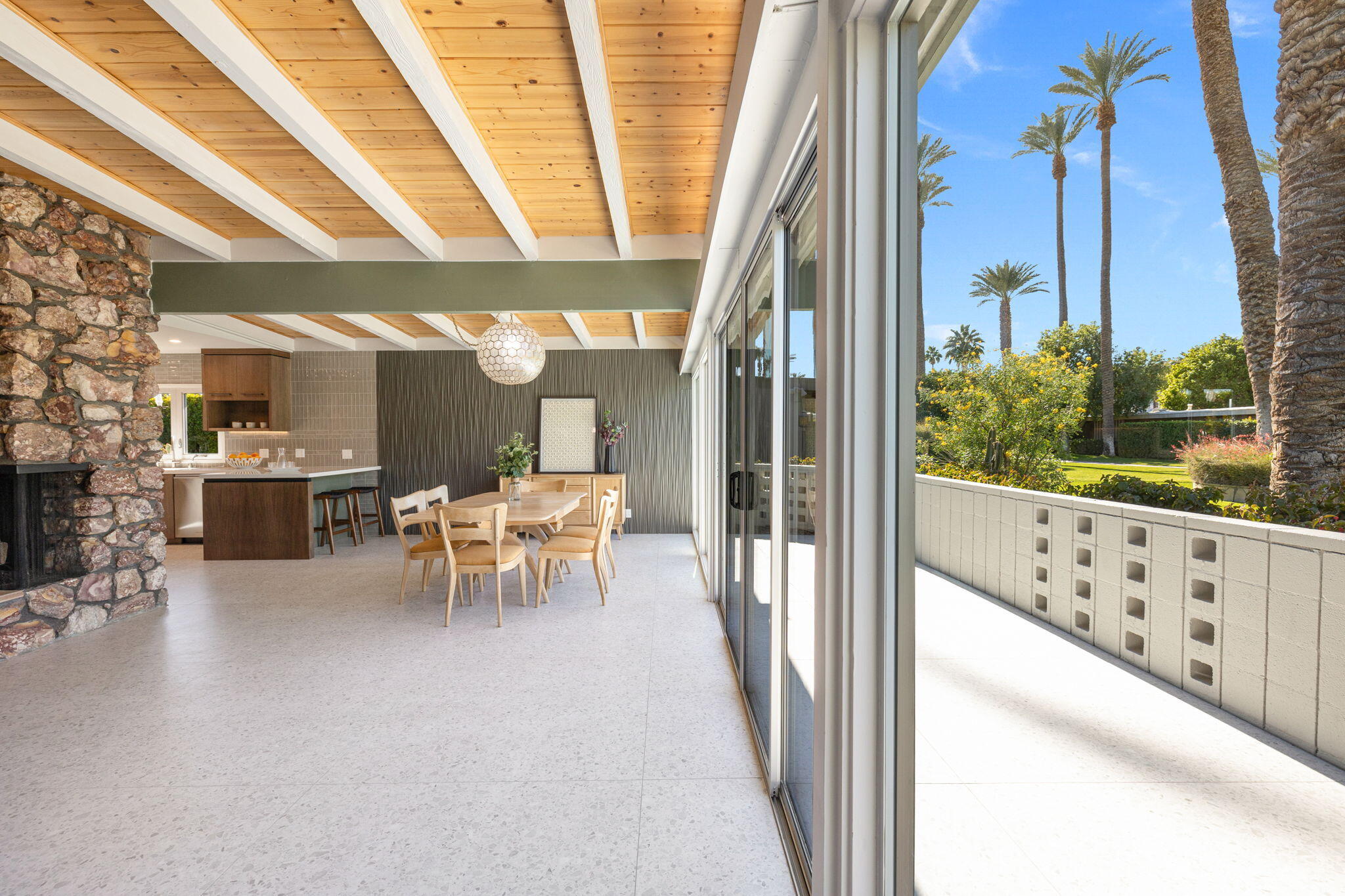 36903 Palm View Road Rancho Mirage, CA 92270 - Photo 9 of 58 a dining room with furniture water view and a floor to ceiling window