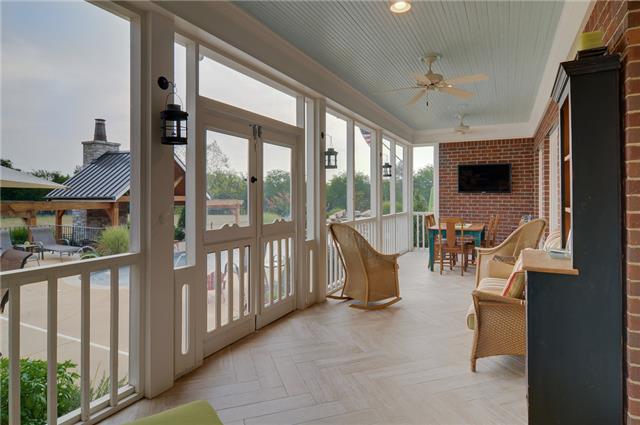 3242 Kinnard Springs Road Franklin, TN 37064 - Photo 17 of 21 Screen Porch Overlooking Pool and Gazebo Area - Outdoor Dining/French Doors From Great Room Open to This Porch. Views to Pool and Grounds