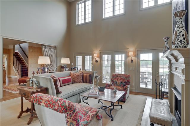 3242 Kinnard Springs Road Franklin, TN 37064 - Photo 6 of 21 High Ceiling Plenty of Light FIreplace on the Right - 3 Sets of French Doors All Open to Screen Porch and Pool