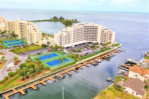 an aerial view of a city