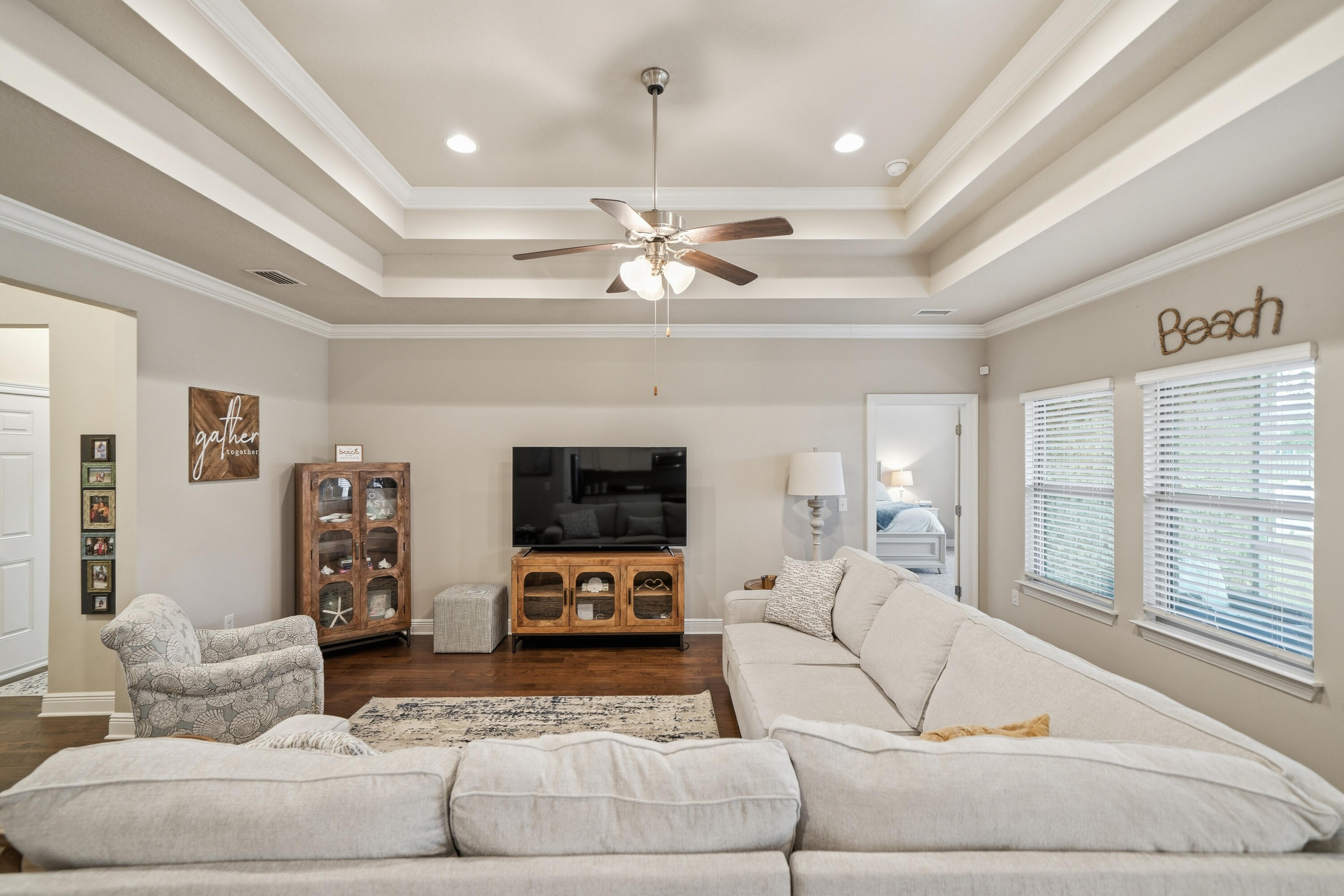 102 Wayne Trail Santa Rosa Beach, FL 32459 - Photo 11 of 35 a living room with furniture and a flat screen tv