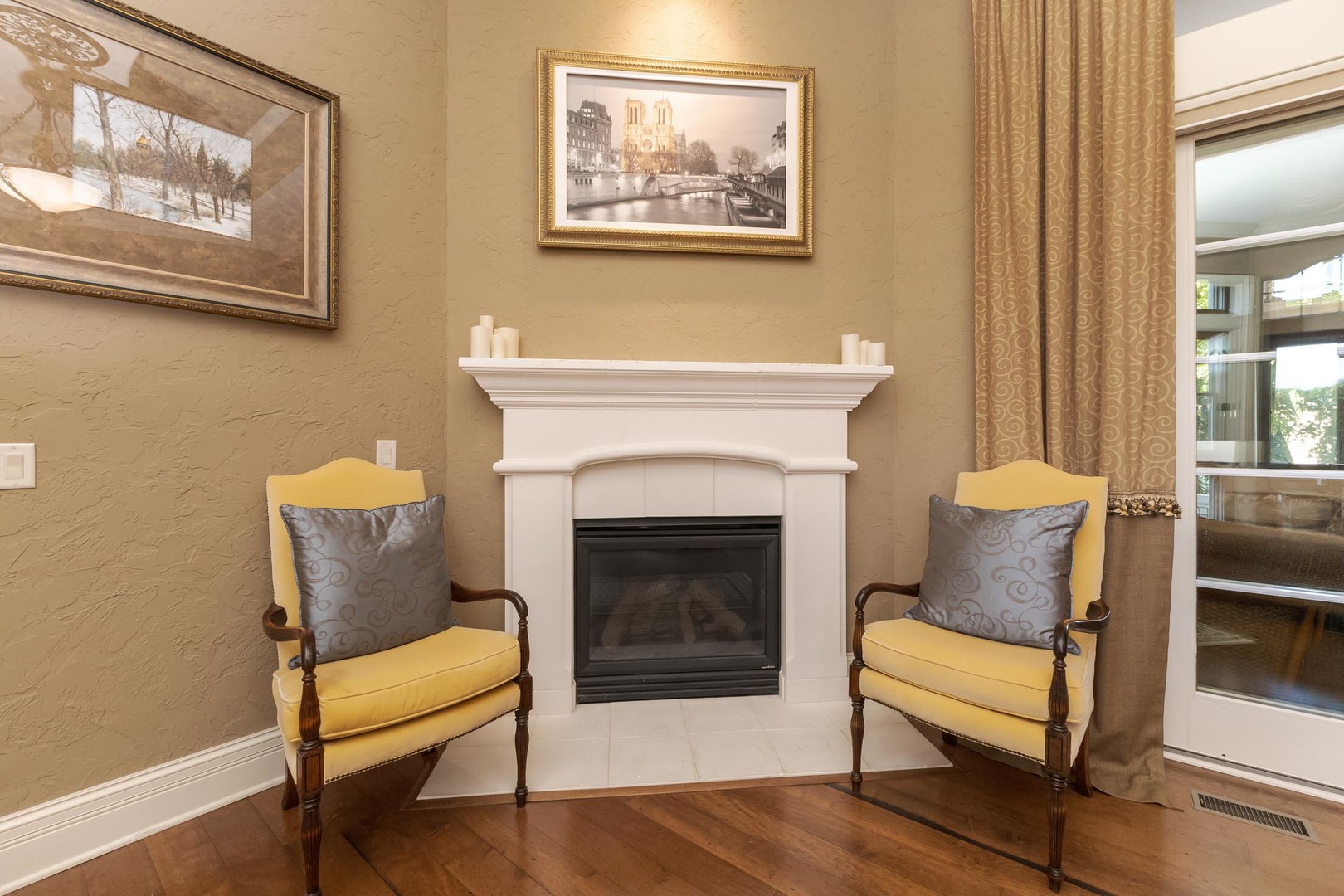 47 Stonebrook Court Bloomington, IL 61704 - Photo 12 of 73 a living room with furniture and a fireplace