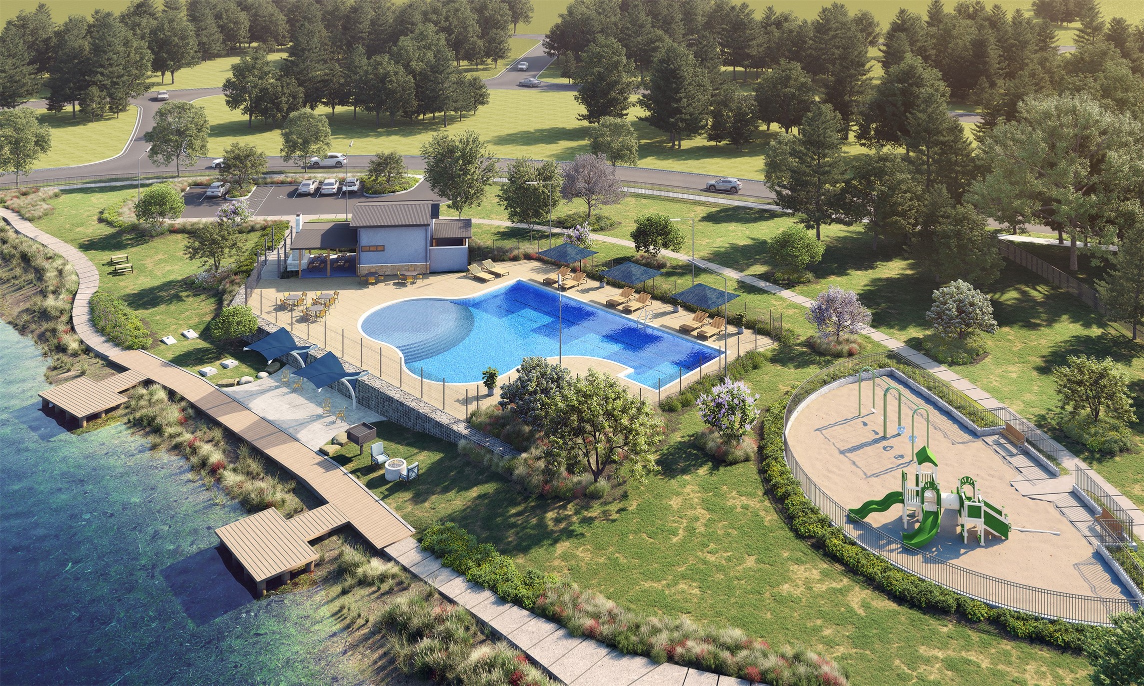 9227 Grace Rdg Drive Willis, TX 77318 - Photo 20 of 23 an aerial view of a swimming pool