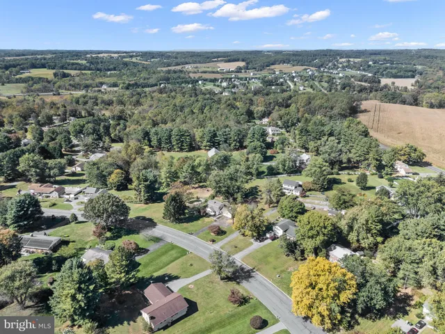 an aerial view of multiple house