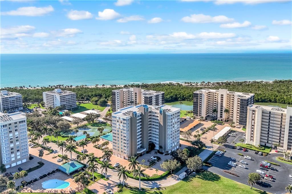 a view of a city and ocean
