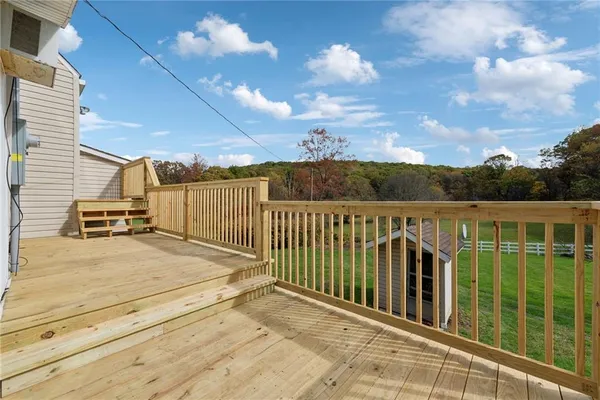 a view of a house with a balcony