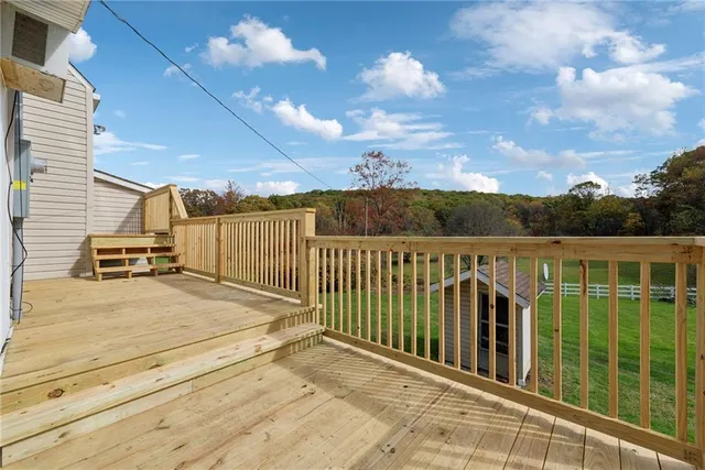 a view of a house with a balcony